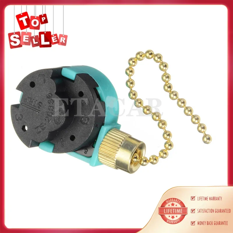 ZE-268S6 3 Speed Pull Chain Control 250V/3A 125V/6A Fits For Zing Ear S-witch Brass M&RH JoBWCA