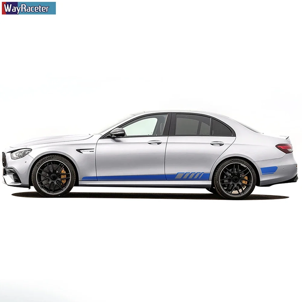 2 Pcs Edition 1 Side Stripes Skirt Sticker Decal For  E Class W213 S213 E43 E53 E63 AMG A238 C238 E300 Accessories