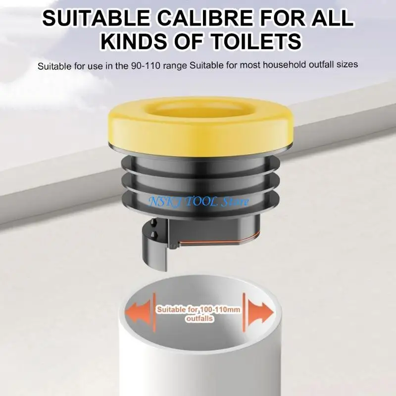 

L8RC Multifunctional Toilet Flange Seal Long Servcie Toilet Base Seal Rings High Resiliences Toilet Flange Gaskets for 100-110mm