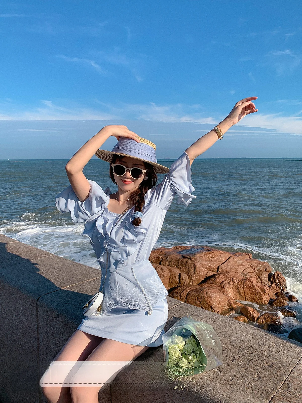 

Ele Lace Wrap Skirt Satin Gentle Commute Women's Faion Set Ice Ice Came 202 New Sle Autumn Season Polyester Fabric