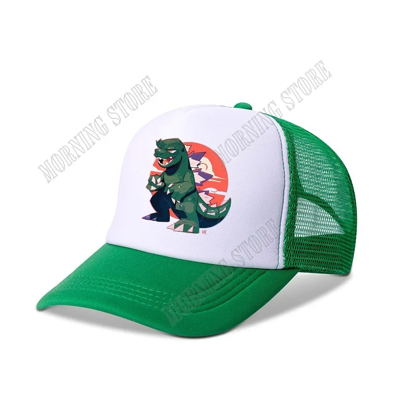 Godzillas Boys Baseball Cap Anime Print Children Adult Base Hat Kids Outdoor Casual Sunshade Hats Cartoon Summer Breathable Caps