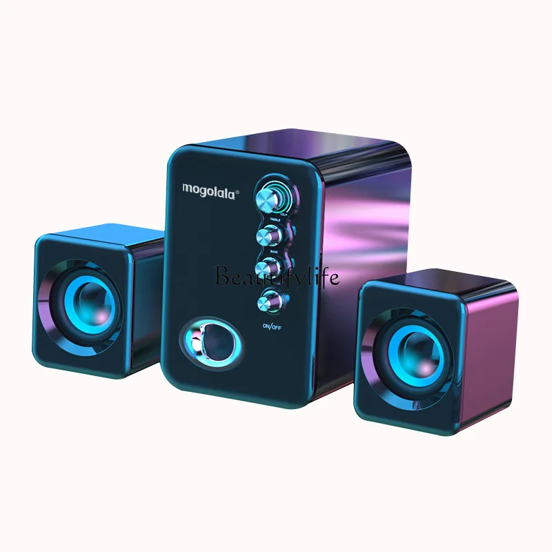 Q8 Audio Computer Audio Desktop Home Mini Speaker Mini Super Dynamic Bass Boost Wired Multimedia Bluetooth