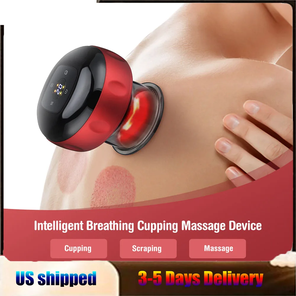 

Body Cupping Scraping Massager Smart Electric Vacuum Cupping Heating Suction Cup Device for Body Back Neck Arm Massger