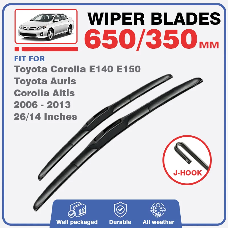 For Toyota Corolla 150 140 E140 E150 2006 - 2013 Altis Auris Front Wiper Blade Windshield Window Windscreen Brushes Accessories