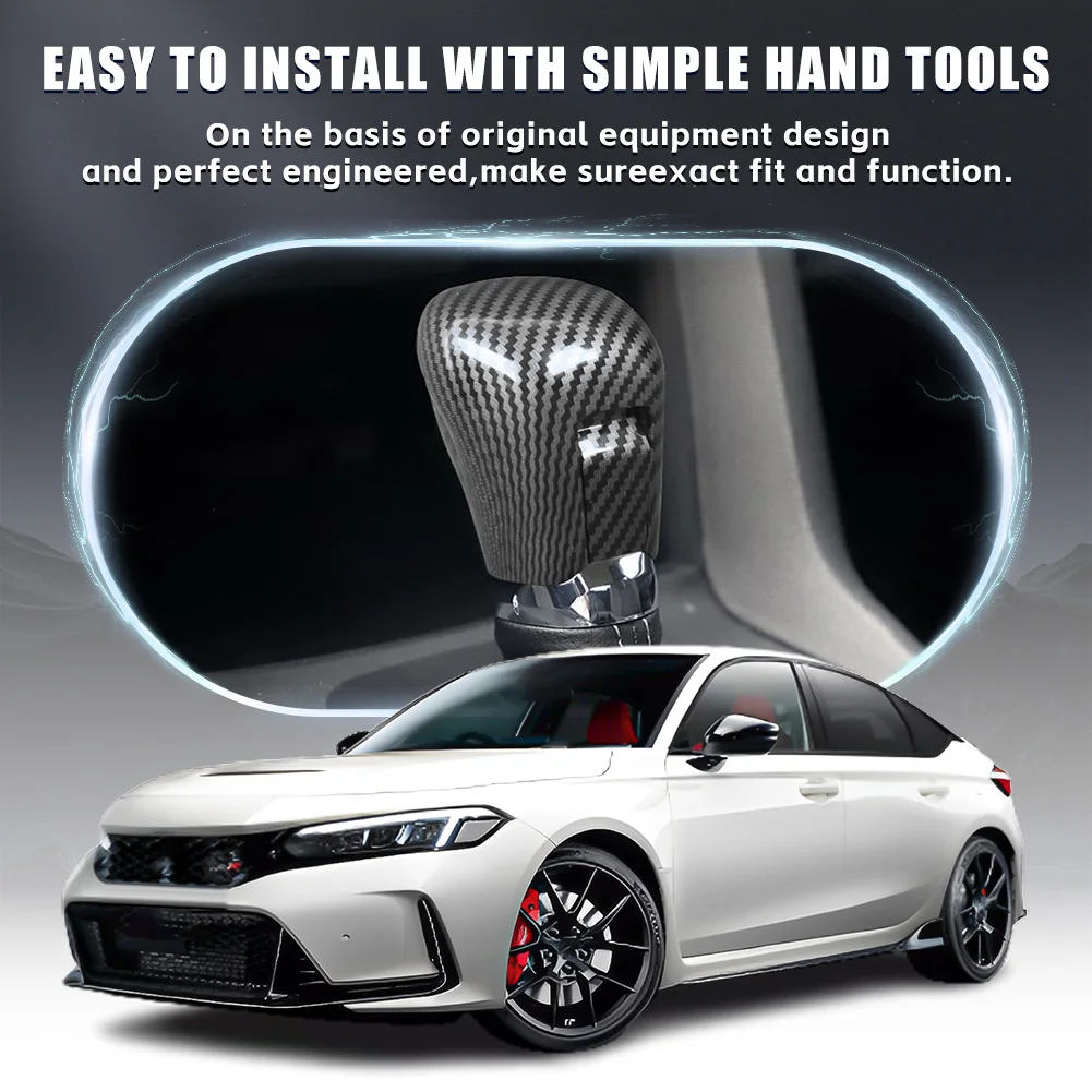 Carbon Fiber Auto Schalthebel Hebel Schutz ABS Knopf Kopf Abdeckung Trim Innen Zubehör Für 10th Gen Honda Civic 2016-2021 – Detail 11