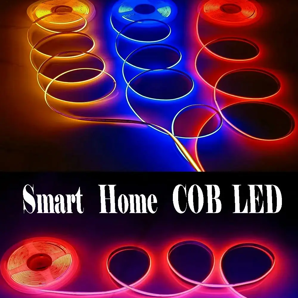 Red Green Blue Orange Ice Blue COB LED Light Strip High Density Linear Lighting 400/480 Lights/Meter Flexible Light Strip Decora