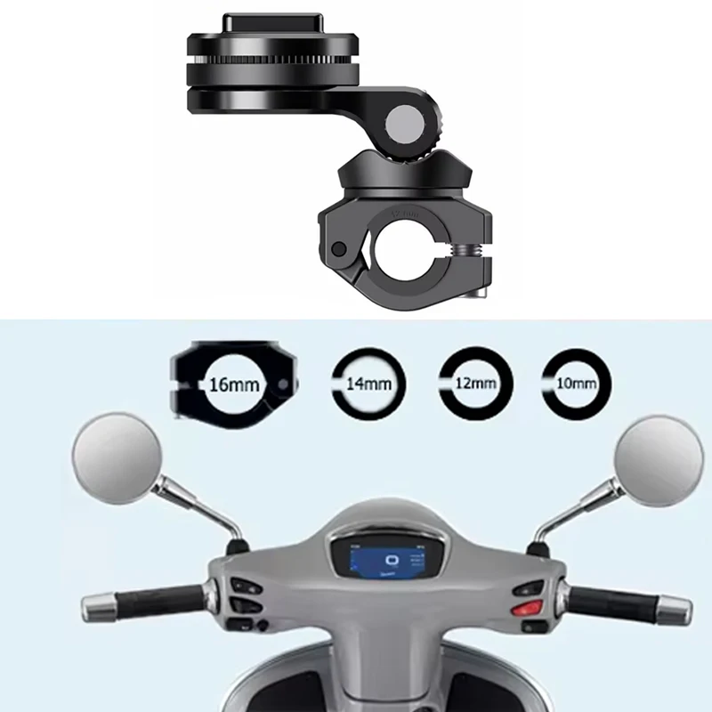 Connect Motorcycle Mobile Phone Back Clamp Holder For 10-16mm Mount-Mirror Cellphone Stand Scooter Bracket Support Compatible SP