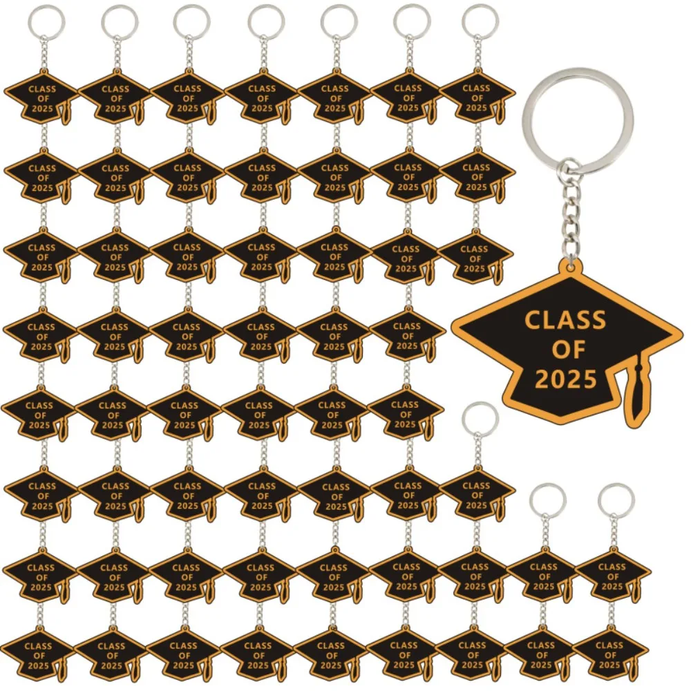 Class of 2025 Graduation Key Pendant Metal Graduation Season Theme Acrylic Keychain Graduation Ceremony Commemorate Key Holder