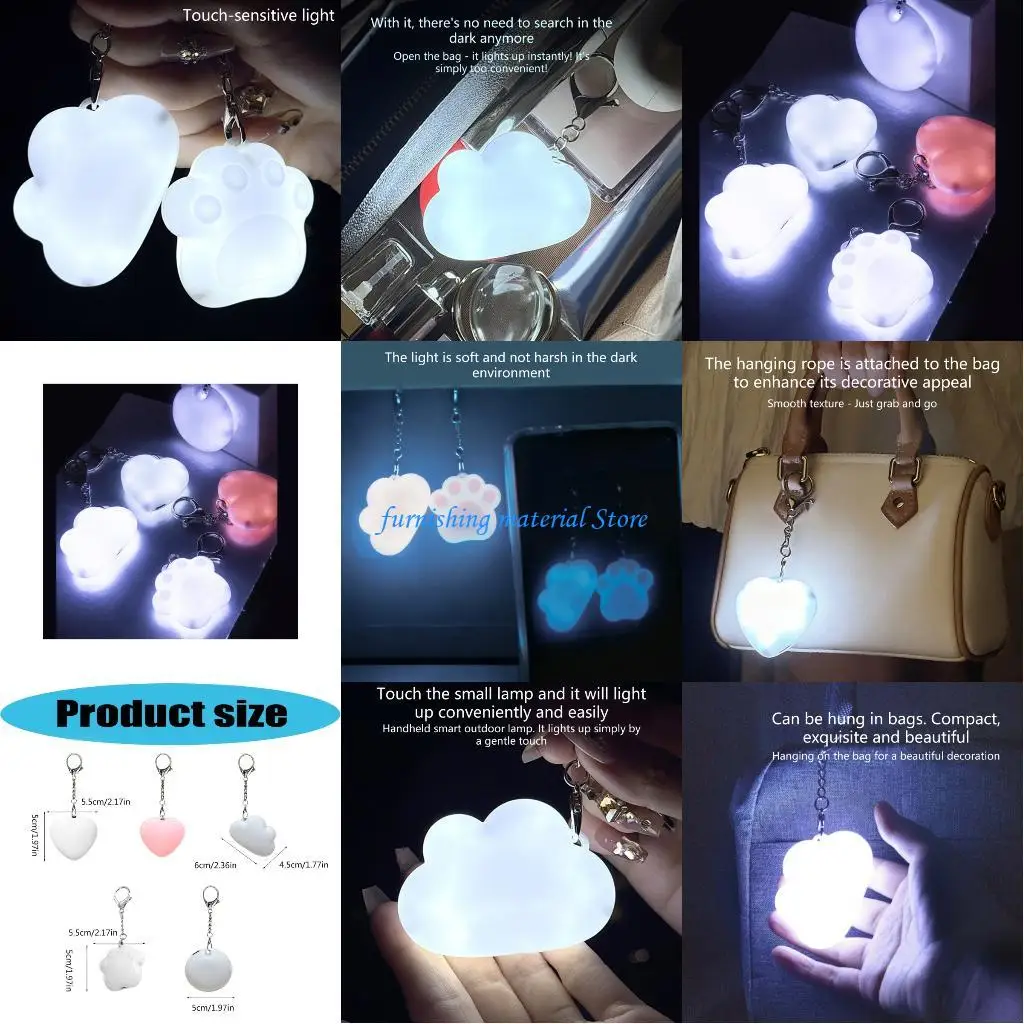 Y5GD 5Pieces Eye Protecting Soft Glowing Night Lights Rechargeable Compact Design