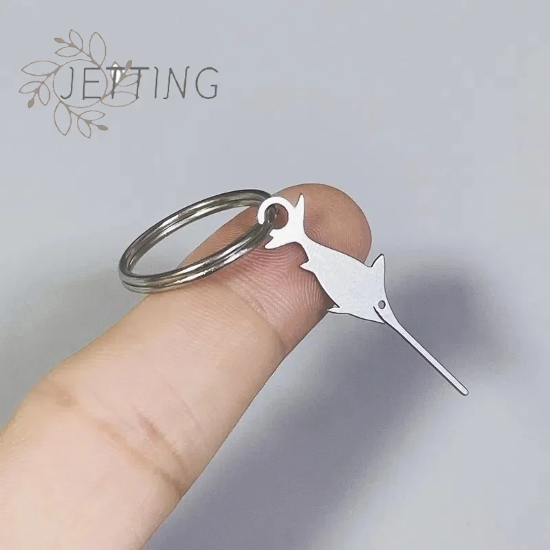 إبرة من الفولاذ المقاوم للصدأ على شكل سمكة أبو سيف ساخنة للهواتف الذكية، أداة إزالة علبة بطاقة Sim، أداة مفتاح إخراج كشتبان عالمي