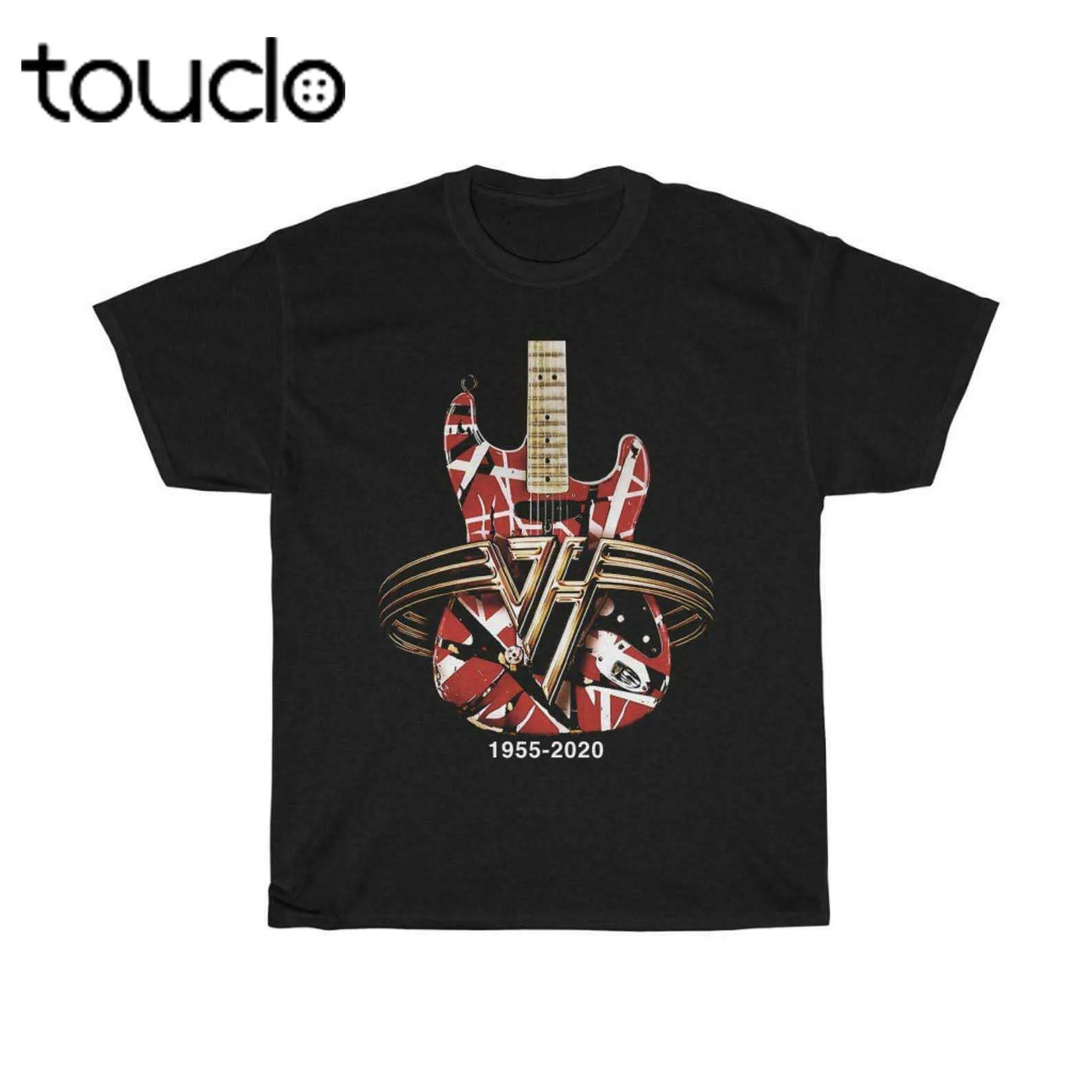 

Eddie Van Halen Guitar Concert 1955-2020 T-Shirt Unisex Black Custom Aldult Teen Unisex Digital Printing Fashion Funny Classic