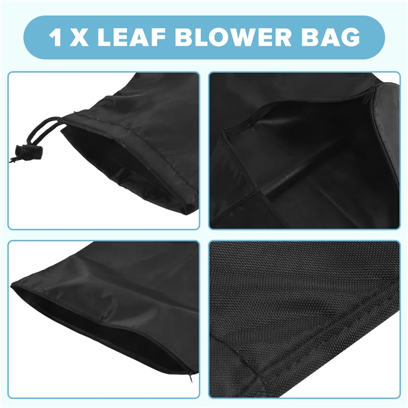 ABJY-Leaf منفاخ حقيبة انغلق أسفل تفريغ منفاخ أوراق الشجر حقيبة فارغة جمع ورقة لحديقة الحديقة يناسب منفاخ المكانس