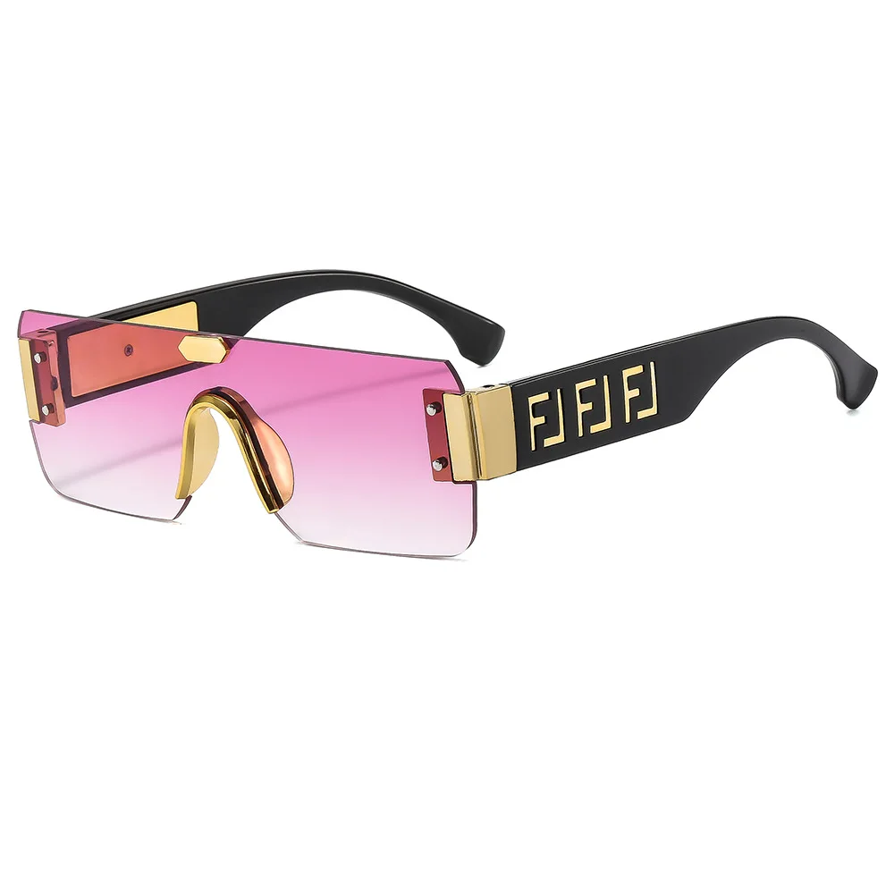 Óculos de sol elegantes com proteção solar e borda cortada sem moldura para homens e mulheres, óculos de sol quadrados modernos e personalizados, óculos de sol, gl