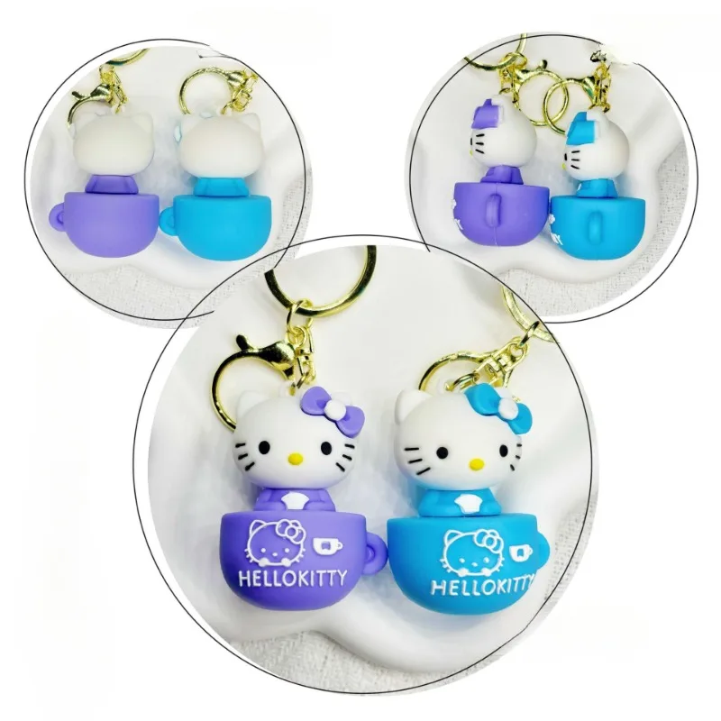 

Funny Cute Hello Kitty Keyring Keychain for Women Girls Schoolbag Handbag Pendants Decoration XAMS Birthday Gift for Friends