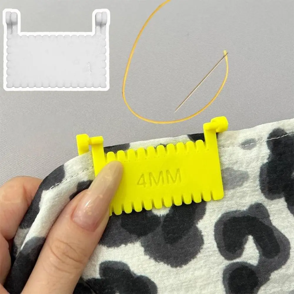 1/2Pcs Needle Gauge Edge Stitching Lock Sewing Gauge Non-Slip Seam Finishing Sewing Needle Gauge Measuring Tool Quilting Hemming
