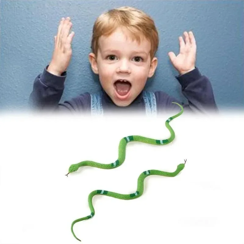 Simulated Snake Prank Trick Toys Halloween Practical Joke Gadget Props Decoration Fun Scary Tricky Toy Soft Rubber Gift