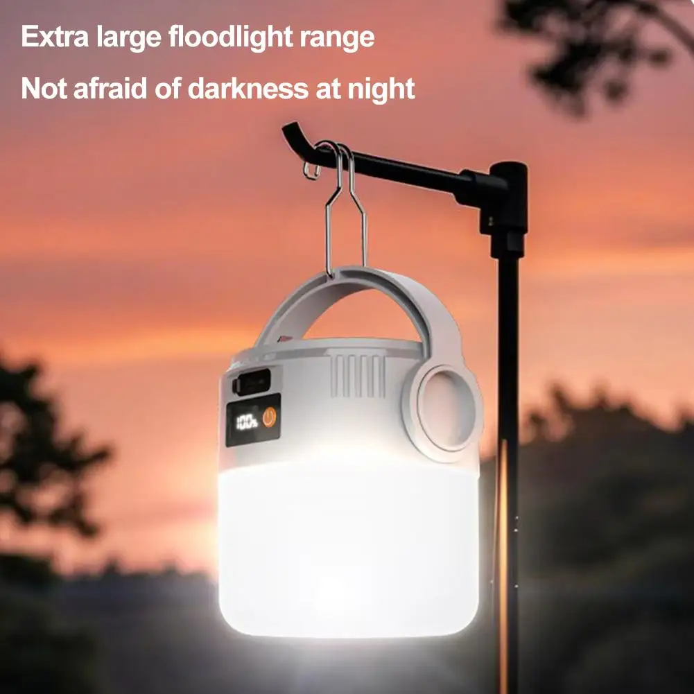Solar Camping Light USB Rechargeable Outdoor Portable Waterproof Emergency Lantern For Hiking Backpacking Tent Activities