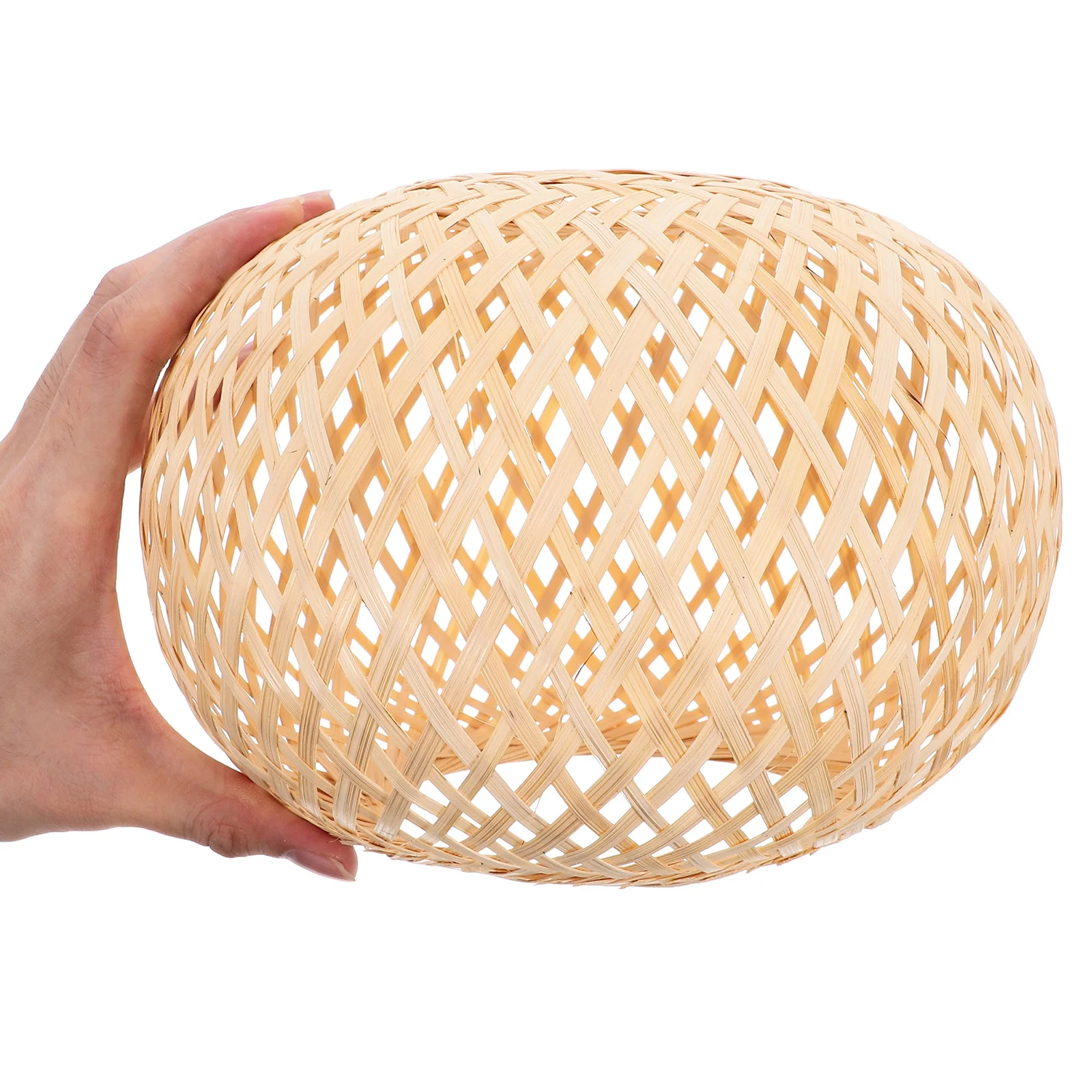 1 قطعة عاكس الضوء الحرفية الخيزران أسلوب بسيط غطاء مصباح ملحق النمط الصيني غطاء منسوج ديكور المزاج الدافئ الإضاءة