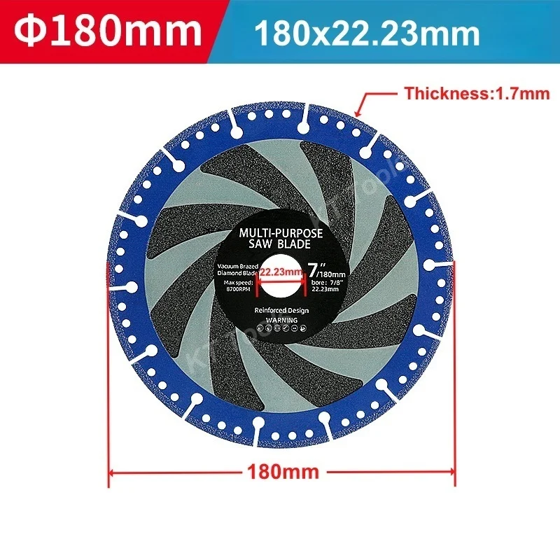 115/125/180/230mm Diamant Zaagblad Vacuümgesoldeerde Universele Doorslijpschijf voor Ijzer Wapening Plastic PVC Gipsplaten Staal Metaal Steen