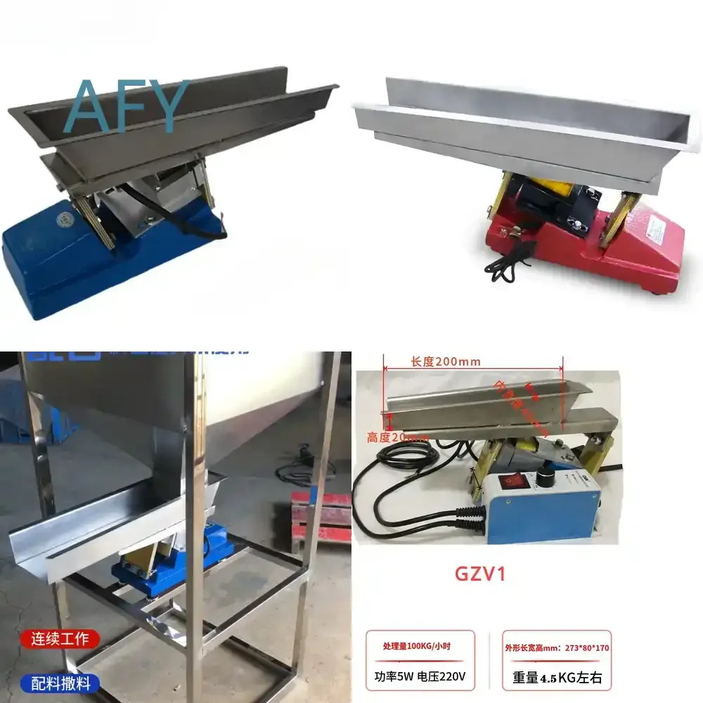 Magnetic Controller Linear Vibrator Feeder for Small Electromagnetic Vibratory Mini Magnetic Vibrating Feeder with Hopper for