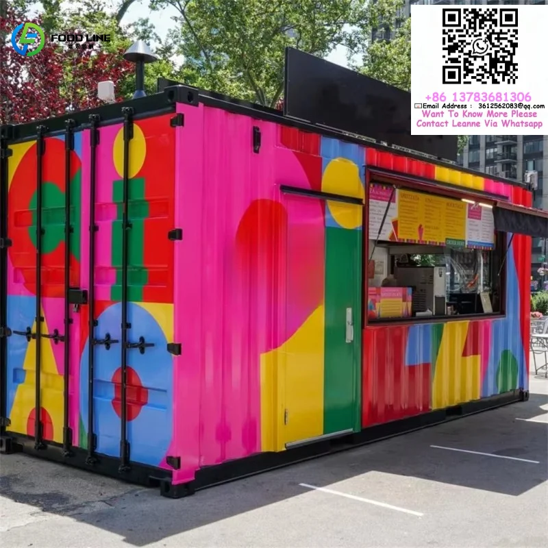 Customized Shipping Container Restaurant Mall Square Container Café Mobile Container for Clothing or Accessories Pop-Up Sales