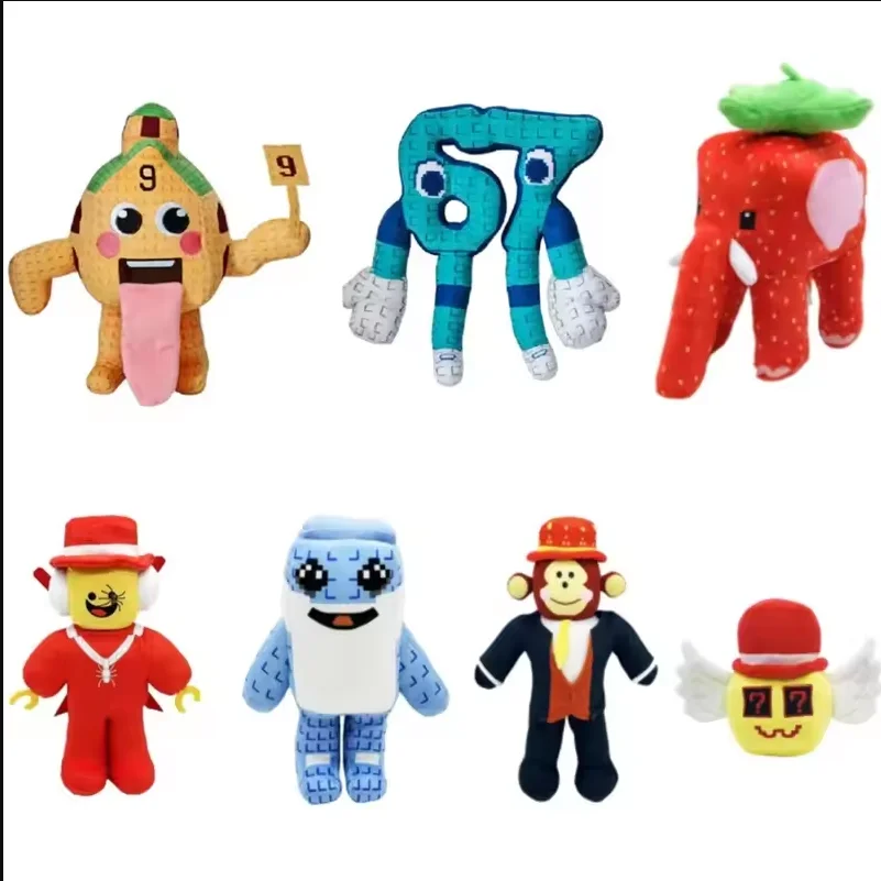 

2026 *Steal A Brainrot, милая фигурка No 9, плюшевая игрушка для дома, игровая периферия, плюшевые куклы, аниме-игрушки, рождественские подарки