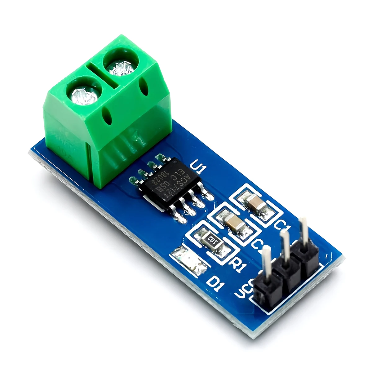1-2 szt. Moduł czujnika prądu Halla ACS712, zakres 5A 20A 30A, moduł pomiaru prądu ACS712ELC z wskaźnikiem zasilania dla Arduino — zdjęcie produktu 3