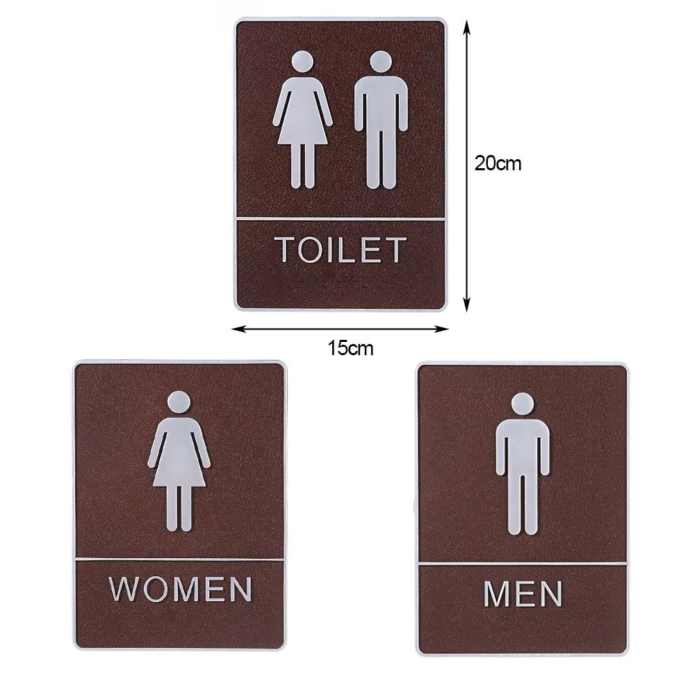 Imitatie Lederen Man & Vrouw Wc Borden Zelfklevende Stickers 20*15Cm Wc Deur Plaque Voor Badkamer Toilet Toilet Creatief