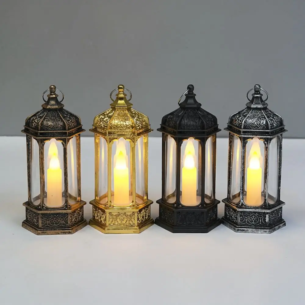 Elegant Arabic Style Hexagon Lantern Candle Holder Decorative Ornament For Holiday Event Wedding Home Decor Lamp