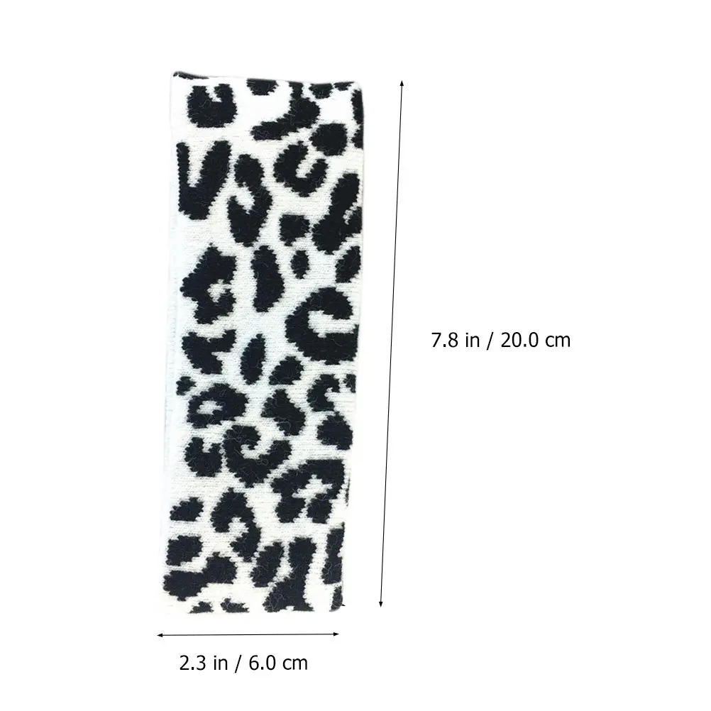 1Set Black White Cow Pattern Knitted Sport Hairbands Headbands Lightweight Stretchy Makeup Hairbands Suitable for Sports