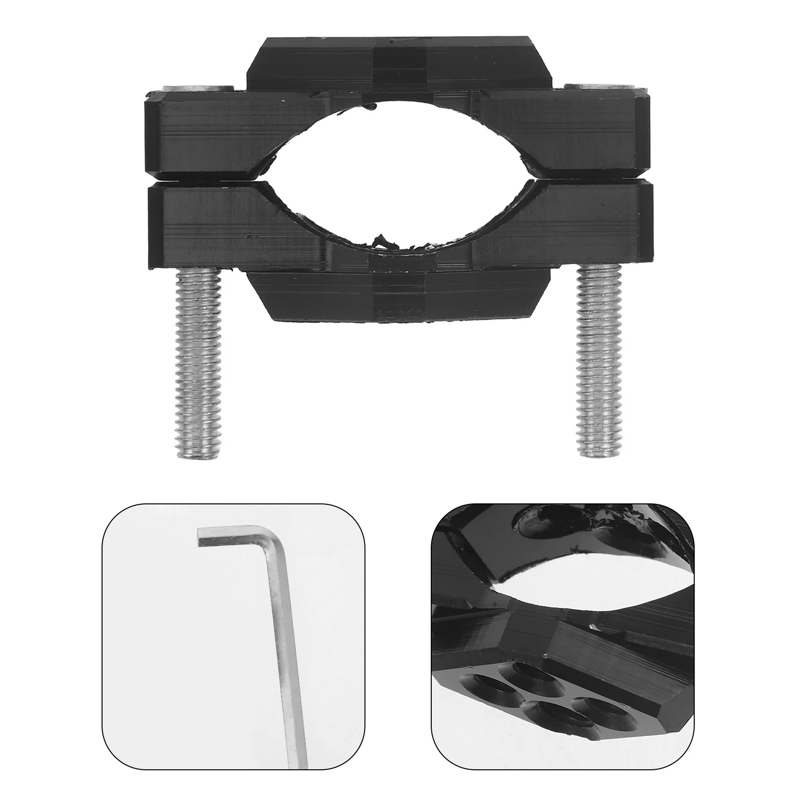 

42mm Universal Motorcycle Mirror Mount High-Strength Bike Handlebar Clamp Multifunctional Accessory Phone Holder Stylish Color