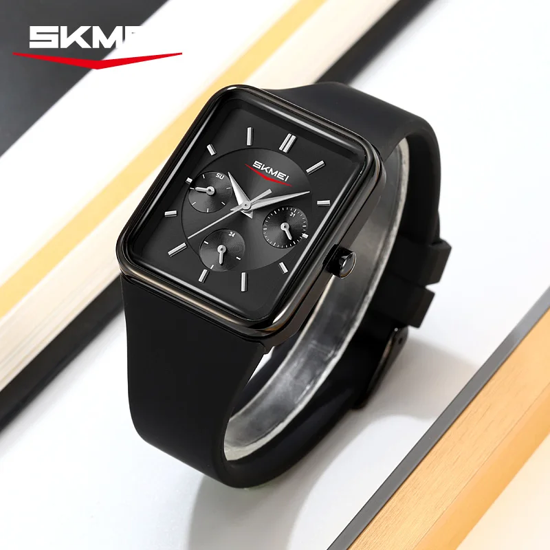 

SKMEI кварцевые часы с деловым механизмом для мужчин и женщин, роскошные наручные часы с датой и неделей, модный дизайн, водонепроницаемые часы с временем, Reloj Hombre