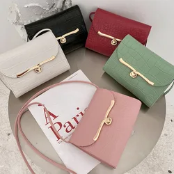 High Quality Ladies Bags 2022 New Trend Trendy Shoulder Bag Crocodile pattern Messenger Bag Leather Solid Color Small Square Bag