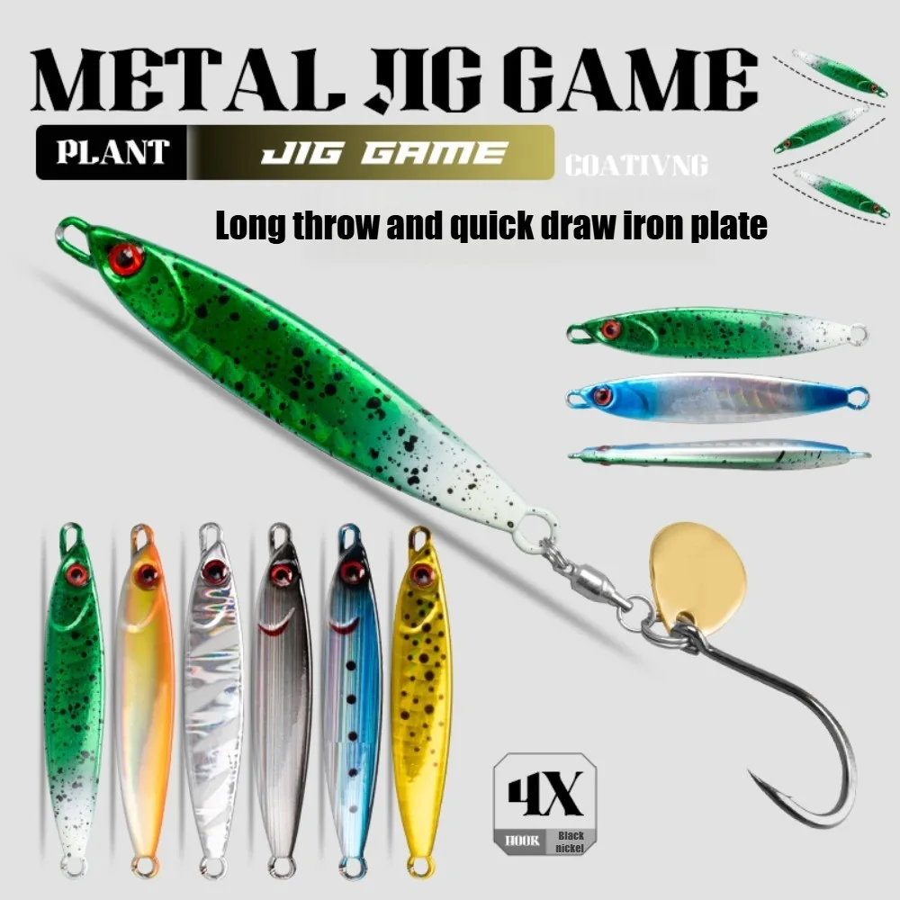 10-30g langsam sinkender Jig-Köder aus Metall, Jigging-Köder für Weitwurf, künstlicher Hartköder für Salzwasser-Meeresangeln
