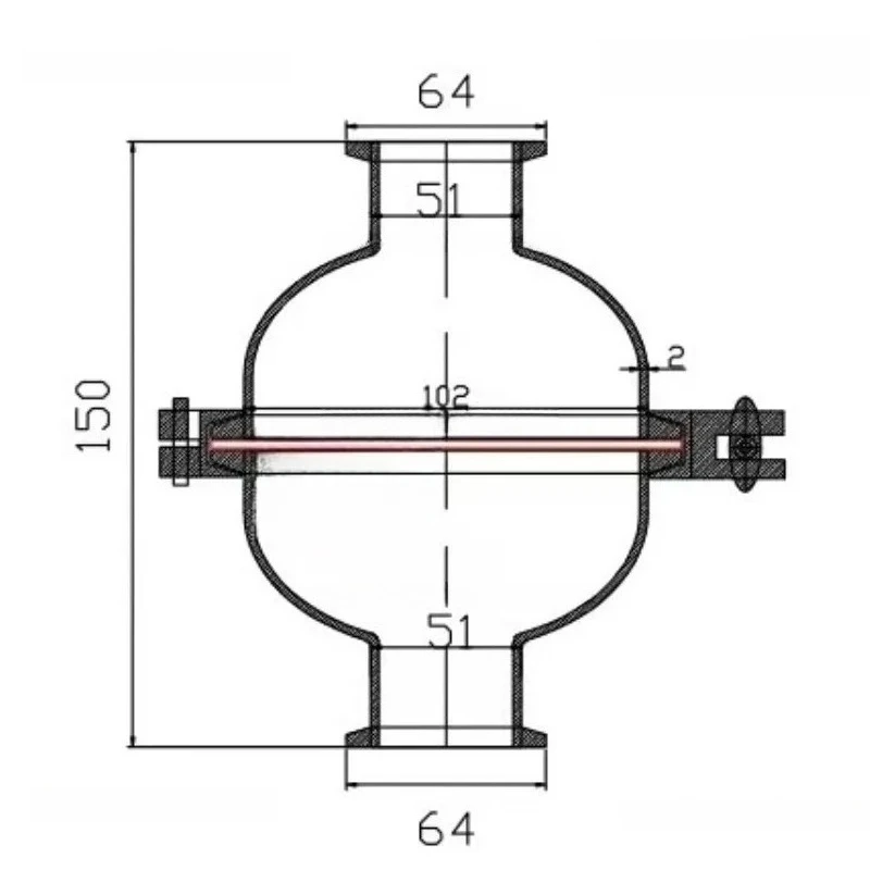 Stainless Steel Quick Installation Filter 304 Spherical Filter Clamp Type Straight Pipe Outlet Filtration