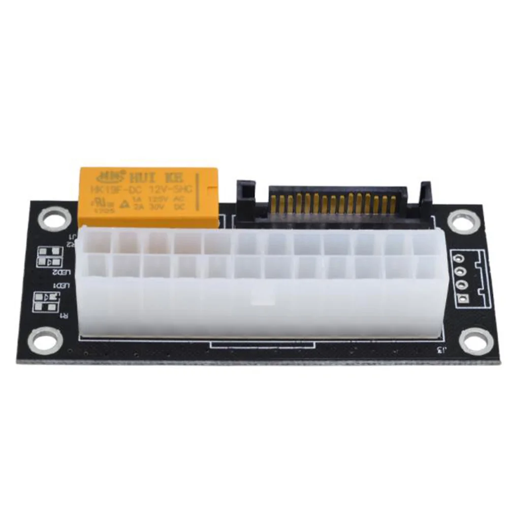 Dual PSU Power Supply Sync Adapter Add2Psu ATX 24Pin to 15Pin SATA Synchronous Connector Riser Cable Miner