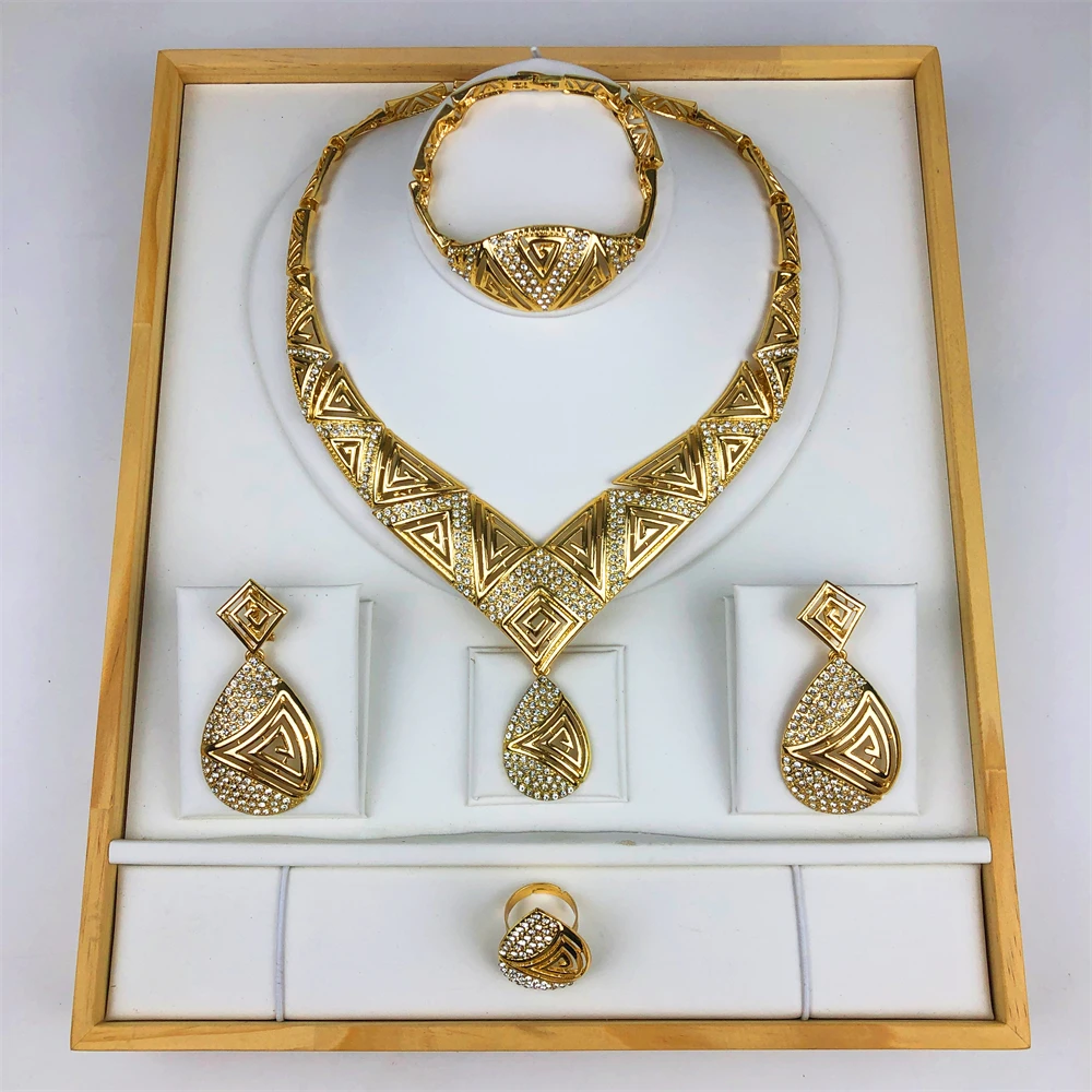 

Новое ожерелье и серьги, кольцо, браслет, уникальные модные украшения в Дубае, нигерийский подарок для невесты, свадебной вечеринки