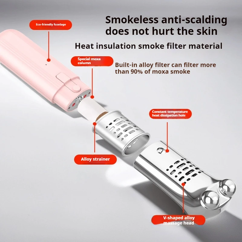 Portátil Beleza Instrumento para Moxabustão, Massagem Home
