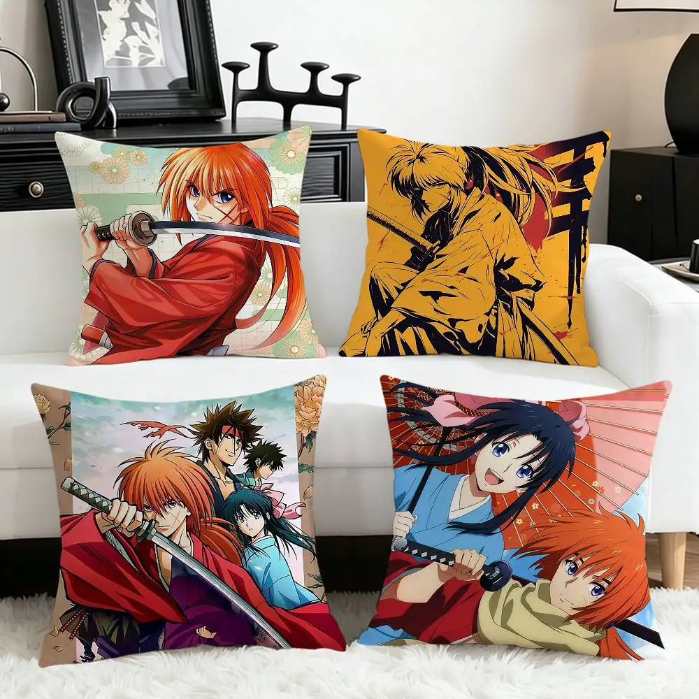 

R-Rurouni Kenshin Various Sizes Square Pillow Case For Car Home Bedchamber Decor
