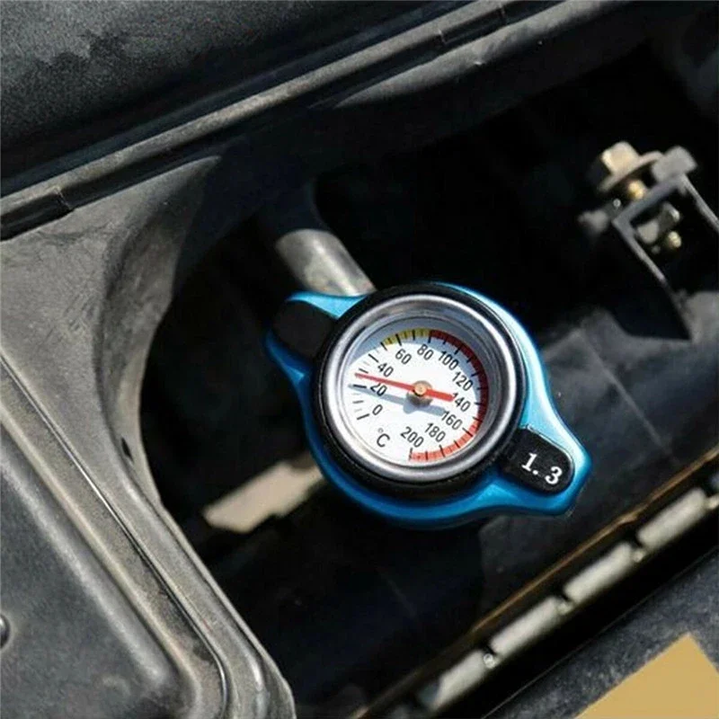 Small Size Thermost Radiator Cap Cover + Water Temp gauge 0.9 Bar/ 1.1 Bar/1.3 Bar