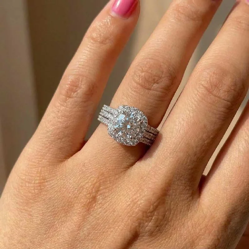 

925 Sterling Silver Trendy Women Rings with Brilliant Cubic Zirconia Luxury Engagement Rings Fashion Wedding Party Jewelry Gift