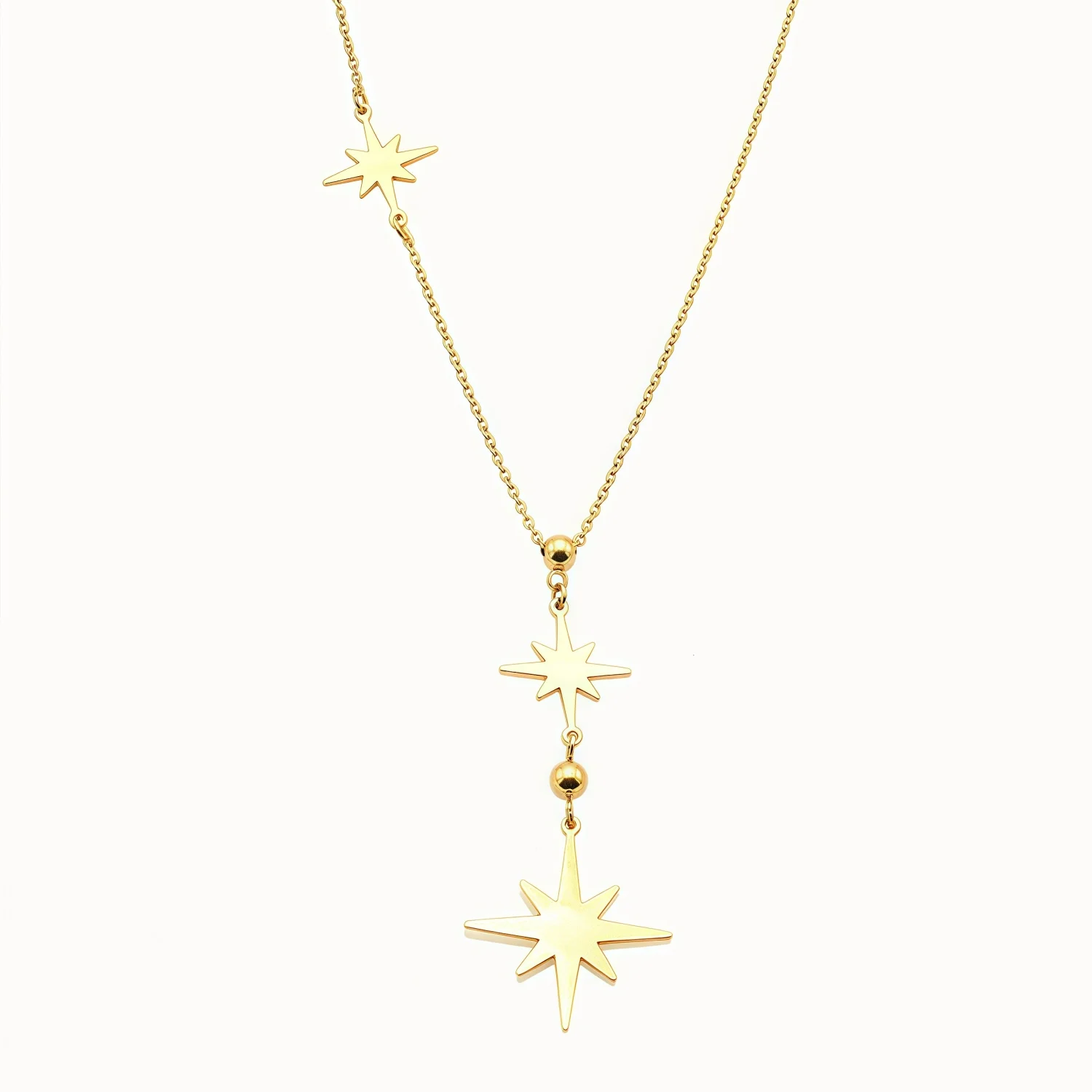 

Women's Necklace Eight-pointed Star Stainless Steel Lock Neck Bone Chain Simple Jewelry