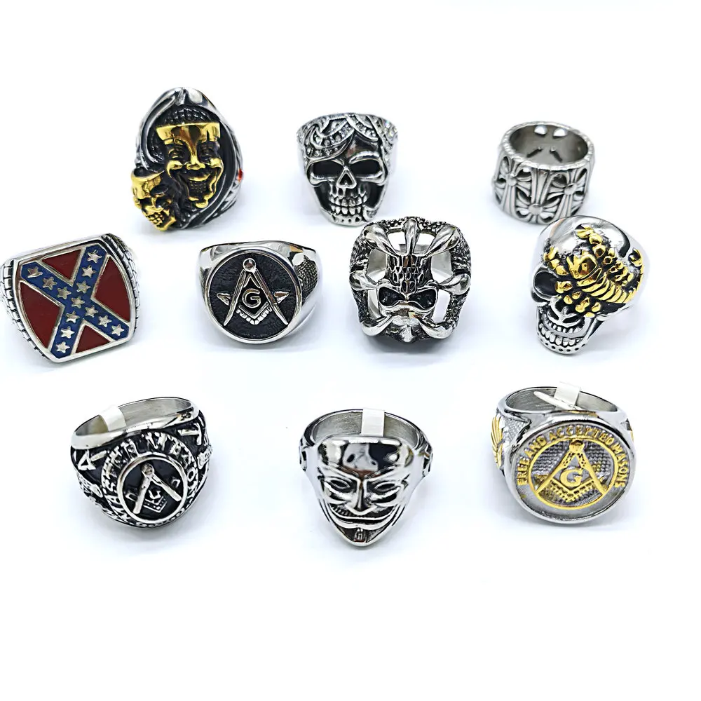 1PCSWalton Tiger Ring for Men  Vintage Rock Punk Style Gold Color Stainless Steel Jewelry Accessory