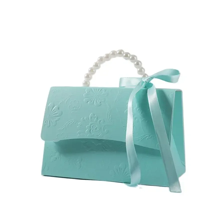 Letterpress Printing Flower Candy Box Mini Packaging Bags Paper Box For Gift Set Box Small Gift Bags Wedding Favors Party Decor