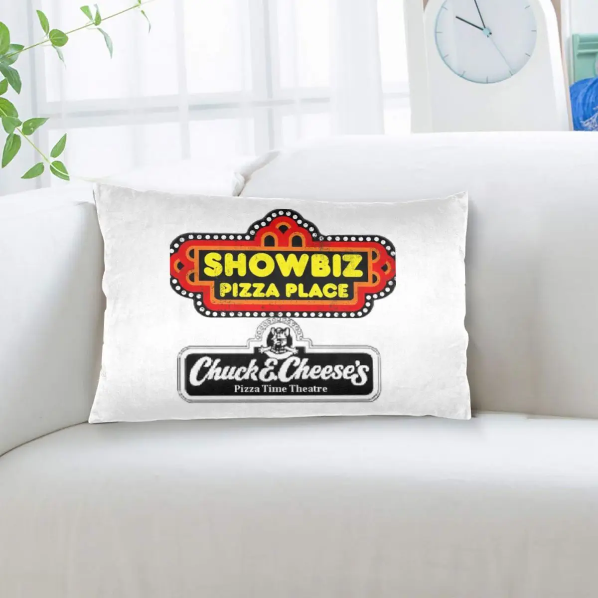 Chuck E Cheeses Pizza Time Theater Rectangle Pillowcase Cushion Cover Decorative Bedroom Bed Home Comfort Throw Pillow