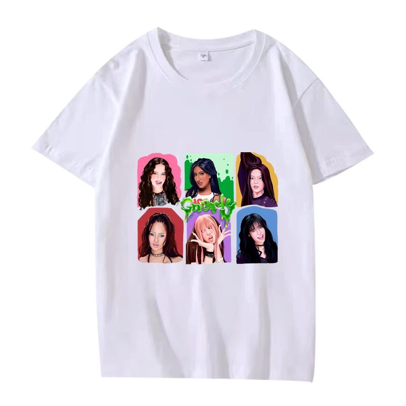 Katseye Gnarly Art funny T Shirt men women Oversized 100% Cotton fashion Casual streetwear short sleeve Summer print Unisex tops