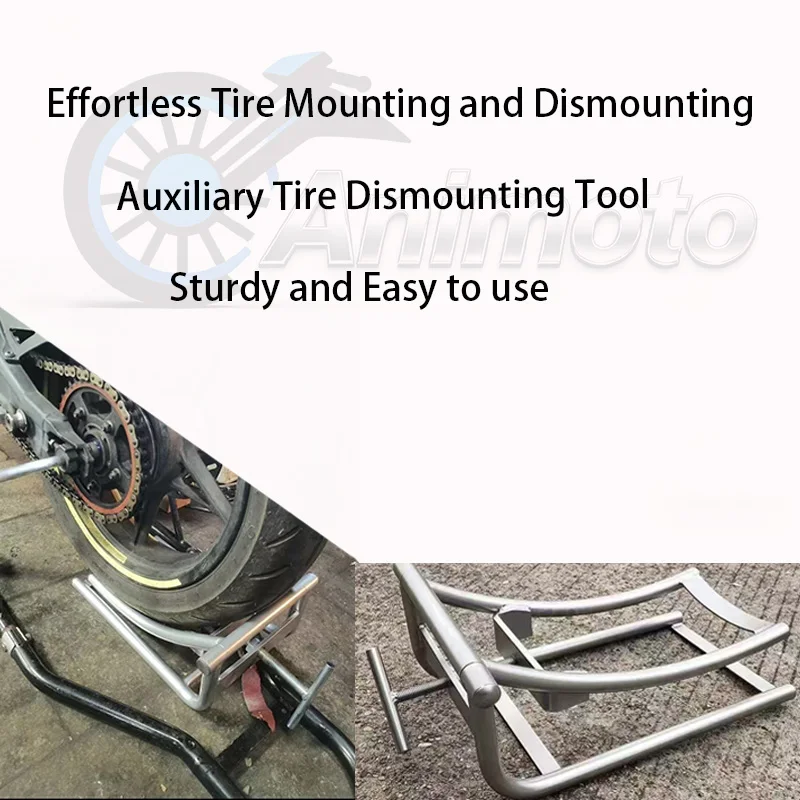 Stainless Steel Motorcycle Rear Tire Replacement Auxiliary Device Maintenance Tool for DirtBike Supermoto Repair
