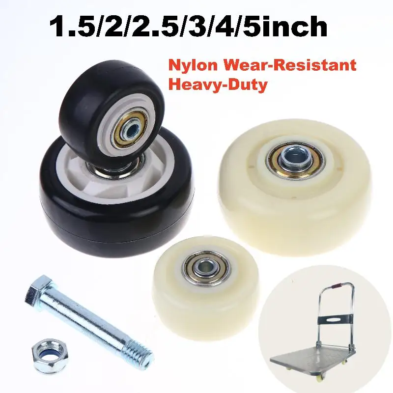 Wear Resistant Replacement Caster Wheels 1 Set Heavy Duty 1.5-5 Inch Sizes Fit for Office Chair Storage Shelf Trolley