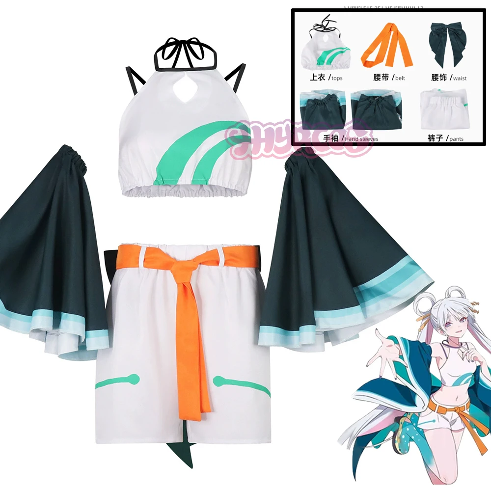 

Anime Cosmic Princess Kaguya！Tsukimi Yachiyo Cosplay Costume Vest Shortrs Full Sets Stage Halloween Roleplay Outfit Suit