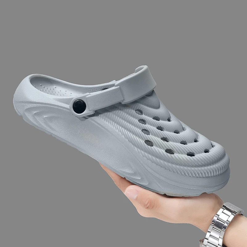 Men's Outdoor Sandals Sport Slippers Beach Slides Breathable Clogs Men Casual Garden Shoes Non-slip Men Outdoor Hiking Sandals